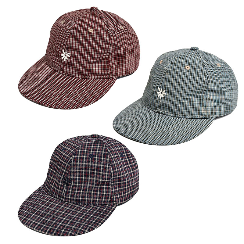 ラブロス LABROS キャップ 帽子 ブルー/バーガンディー/レッド メンズ SYMBOL LOGO PLAID CAP -3.COLOR-