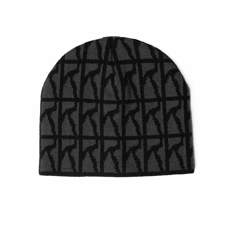 Poetic Collective ビーニー 編み物帽 編み物旗がしら かぶり笠 黒いこと メンズ Skull Beanie -BLACK-