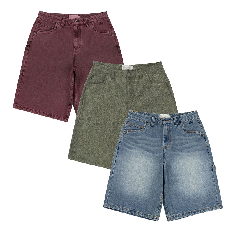 ダイム Dime MTL ジーンズさる股引き ボトムス インディゴ/緑であること/ブドウ酒 30-34in メンズ CLASSIC DENIM SHORTS -3.COLOR-