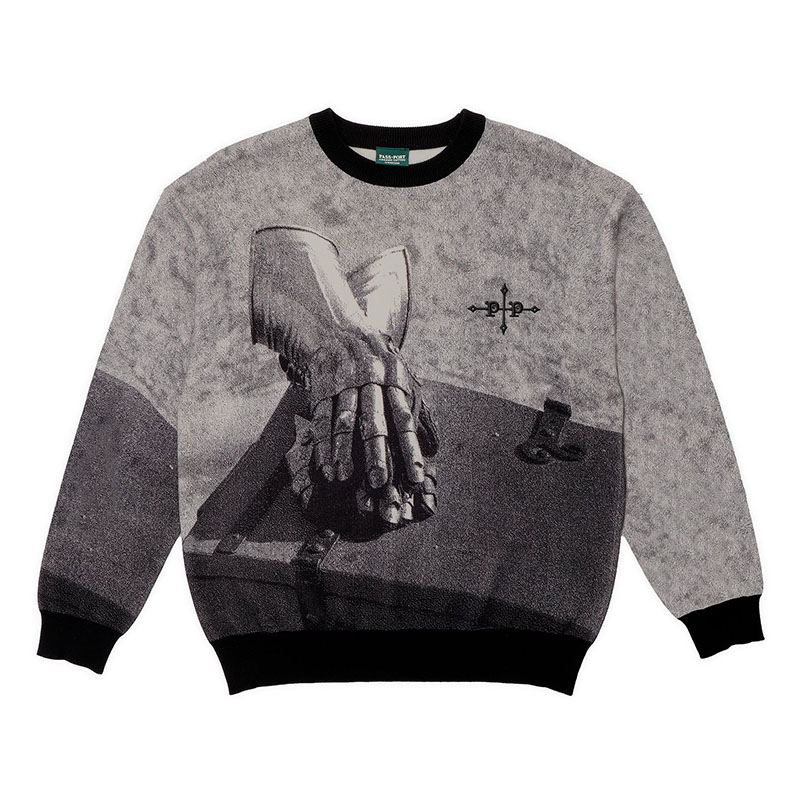 パスポート PASSPORT ニット セーター トップス ブラック S-Mサイズ メンズ Gauntlets Knit Sweater -BLACK-｜E.S.P. 15,444円