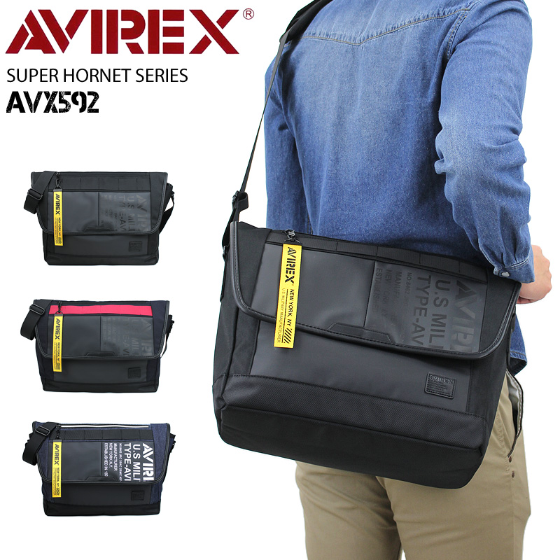 黒 ナイロン メッセンジャーバッグ　AVIREX 楽天市場】アビレックス バッグ ショルダーバッグ メンズ
