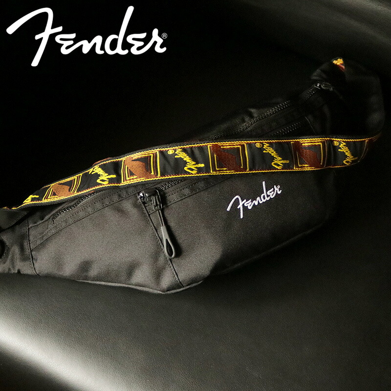 フェンダー ボディバッグ メンズ ブランド Fender 950-6050 ウエストバッグ ワンショルダーバッグ 斜め掛け 2WAY ヒップバッグ モノグラムストラップ 小さめ 軽量 コーデュラ 丈夫 アウトドア 旅行 スポーツ レジャー レディース 男女兼用 オシャレ カジュアル 人気
