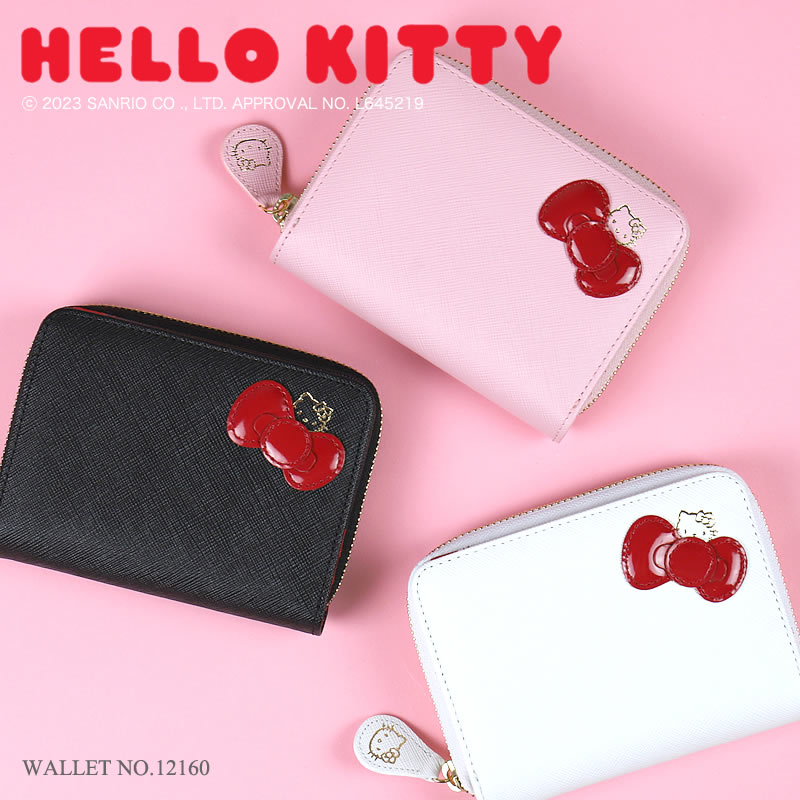 ハロー キティ ナイロン 二つ折り サイフ 財布 サンリオ sanrio ハローキティ フェイス形二つ折りウォレット : サンリオ