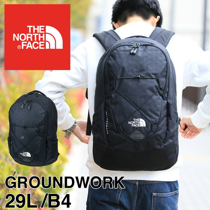 楽天市場 21年12月入荷 リュック ザ ノースフェイス バックパック 29l The North Face Groundwork グラウンドワーク リュックサック ブランド メンズ レディース Nf0a3kx6 Pc収納 多機能 デイパック 人気 通勤 通学 男子 女子 高校生 大学生 黒 おしゃれ 大容量