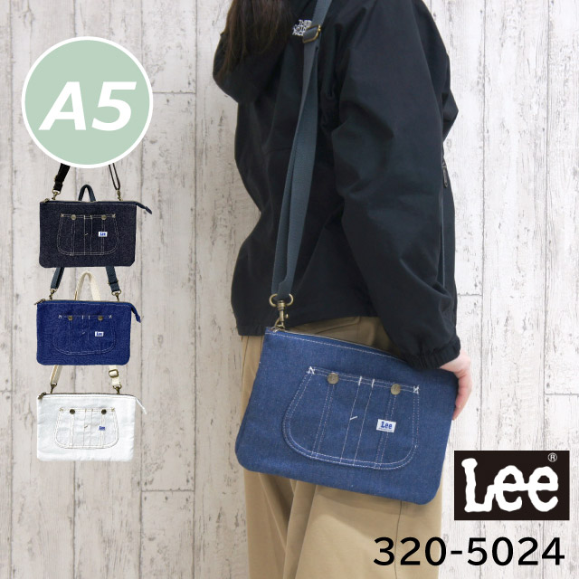サコッシュ レディース サコッシュバッグ ショルダーバッグ 小さめ おしゃれ Lee リー バッグ ミニショルダー ショルダー ショルダーバック A5サイズ 斜めがけ 軽量 白 紺 ブルー ネイビー ホワイト レディースバッグ レディースショルダー 斜めがけバッグ Lee Kate 320-5024