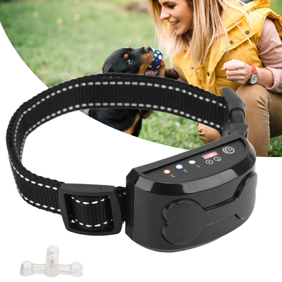 送料無料 犬 犬訓練しつけ首輪 自動センサー 首輪 無駄吠え防止 噛み癖 Usb充電式 吠え防止グッズ 安全 有効
