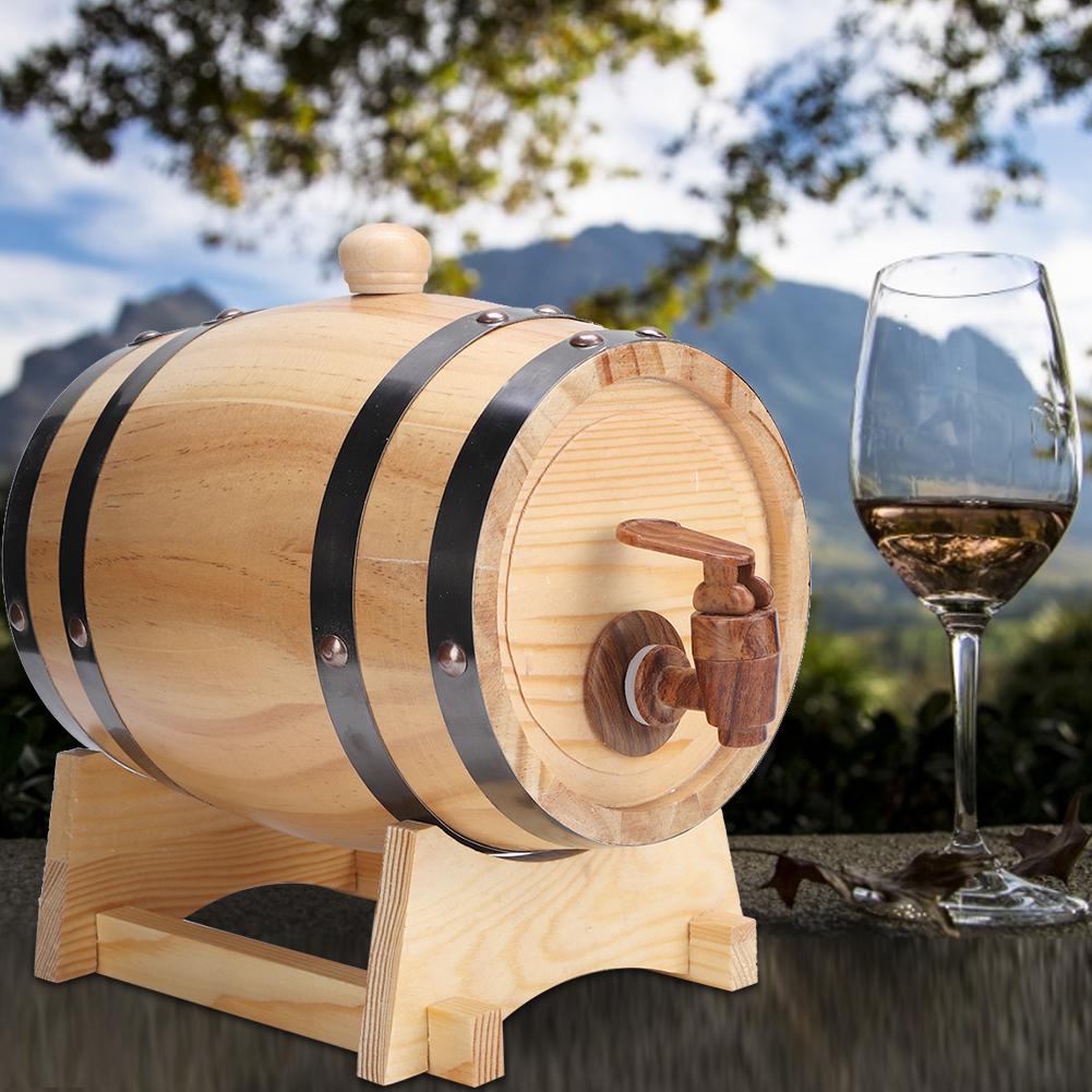 Yajuyi 1L 1.5L 3L ウイスキー樽、ワイン樽、木製ワイン樽、家庭用醸造