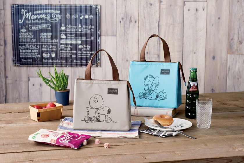 スヌーピーメイト スクエア保冷温バッグ 保冷ランチバッグ イエロー ブルー グレー ランチ お弁当 スヌーピー チャーリーブラウン 買い回り  お買い物マラソン 男女兼用バッグ