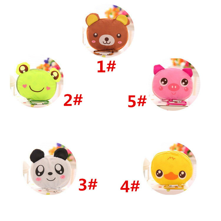 楽天市場 1000円ポッキリ 送料無料 かわいい エコバック アニマルエコバック エコバッグ アニマルエコバッグ コンパクト 小さめ 折り畳み コンビニ ａ４サイズ カラビナ 撥水 ナイロン キャラクター くま カエル パンダ ブタ ひよこ ブラウン グリーン グレー ピンク