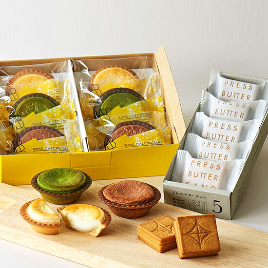 【公式】【送料無料】BAKE CHEESE TARTチーズタルト 6P & PRESS BUTTER SAND プレスバターサンド5個 食べ比べセット 【洋菓子 ランキング お菓子 スイーツ お中元 お取り寄せ ギフト プレゼント ベイクチーズタルト プレスバターサンド 誕生日 父 母 限定】のご紹介