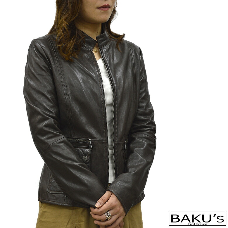 楽天市場】レザージャケット レディース ノーカラー シングル 本革 革 楽天市場】レザージャケット レディース ノーカラー シングル 本革 革