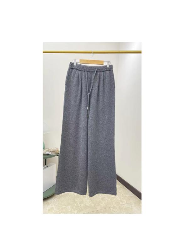 レディース ワイドレッグ パンツ ニット カシミヤ ストレート 保暖 秋冬 高級感 欧米スタイル エレガント 暖か 普段使い 軽量 柔らかい 素材x2|バランスケア 店