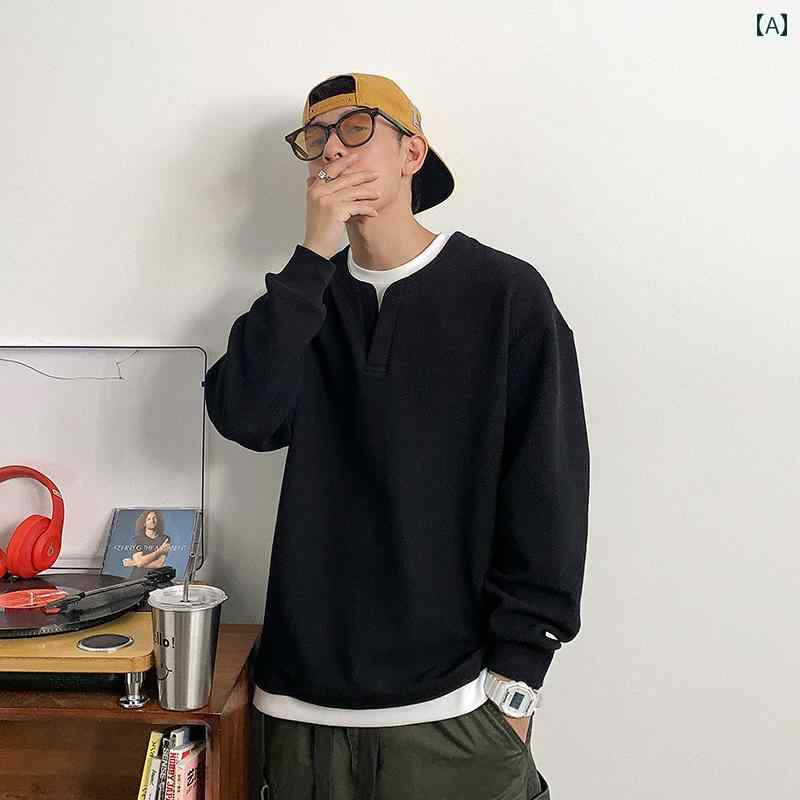 春服 メンズ オシャレ 春服 メンズ オシャレ Xu Tailang スプライシング 如何様物 背広 トレーナー メンズ 秋 対比 いの一番な  分かりやすい 上衣