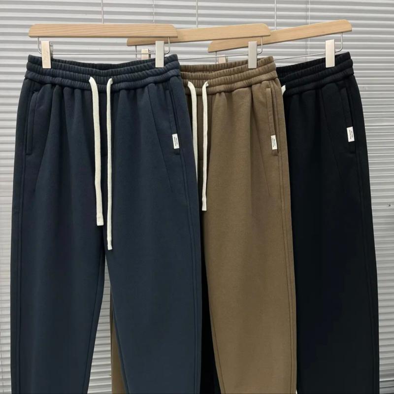 メンズ カジュアルパンツ 綿麻 格子柄 秋 薄手 通気性 軽量 スリムレッグ シンプル 普段使い コーディネートしやすい 吸湿速乾 ストレッチ素材x2