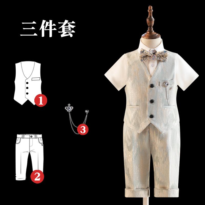 カワイイ 窈窕たる 今めかしい キッズ セットアップ 背広 赤ちゃん 背広 男の子 御召しもの 限りない 連合王国 キャットウォーク 進行掛り 洋琴 動作 服 夏