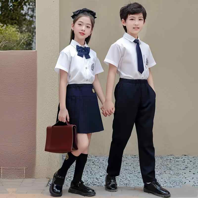 カワイイ 上品 おしゃれ キッズ セットアップ スーツ 児童 合唱 パフォーマンス 服 女子 詩 朗読 シャツ スーツ 卒業 写真小 中学生 クラス