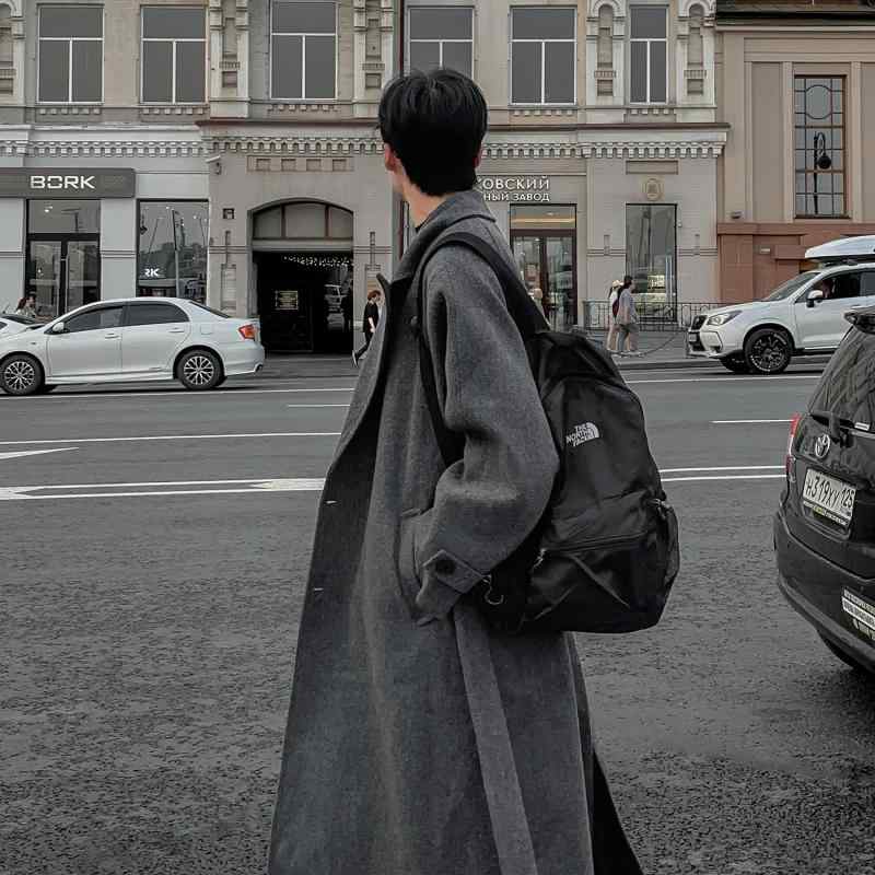 メンズ コート ウール 中長丈 膝下丈 秋冬 トレンチ アウター 暖か スタイリッシュ 防風 軽量|バランスケア 店