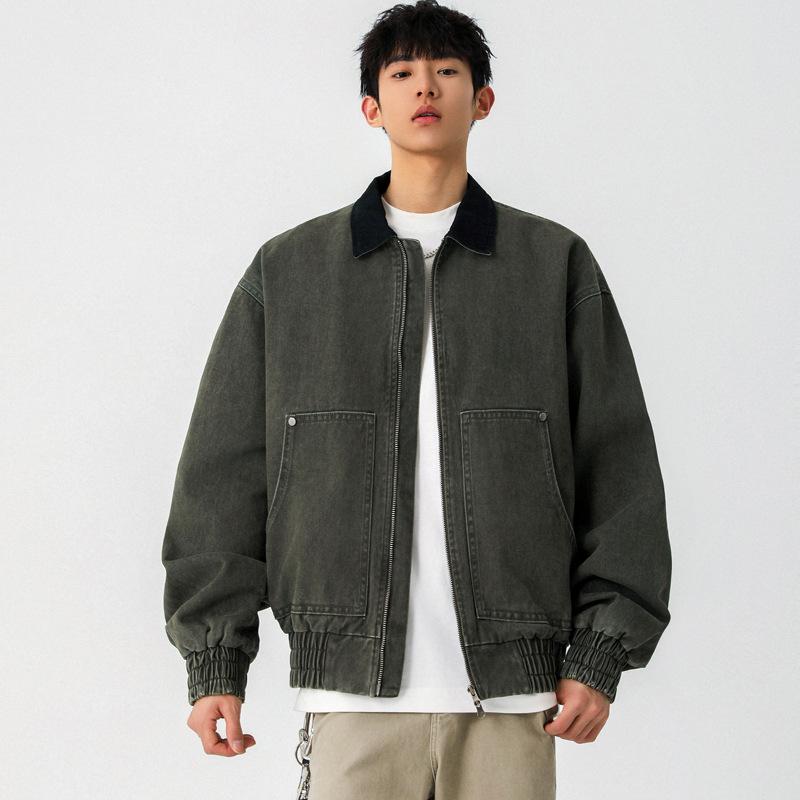 男性用 春 レザージャケット スタンドカラー 水洗い加工 ファッション アウター クール スタイル 合わせやすい 軽量 合成皮革 スタイリッシュ 普段使い