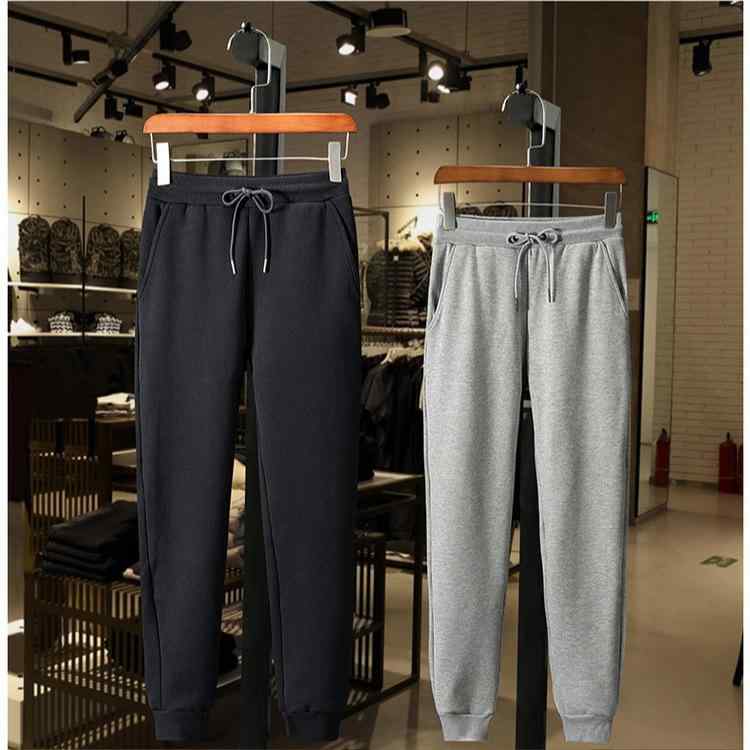 メンズ 秋冬 スウェットパンツ 厚手 フリース加工 細脚 裾絞り カジュアル ロングパンツ ストレッチ 快適 日常使いx2