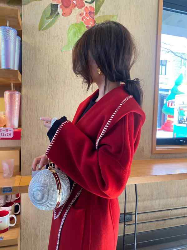 秋冬 レディース コート フード付き カシミヤ 豪州羊毛 大人向け エレガント スタイリッシュ 文芸風 軽やか 暖かみ 高級感 ロング丈 洗練シルエット｜バランスケア　店