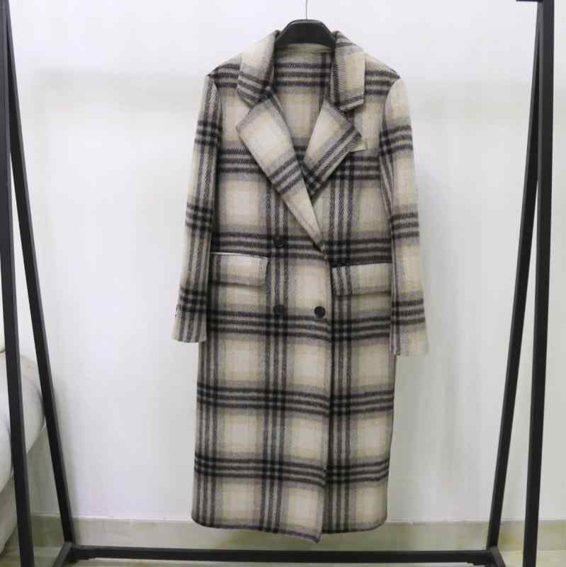 レディース ロングコート 羊毛 両面使い チェック柄 韓国 高級感 長毛 秋冬 アウター 暖かみ スタイリッシュ ウール素材 軽量 防寒x2
