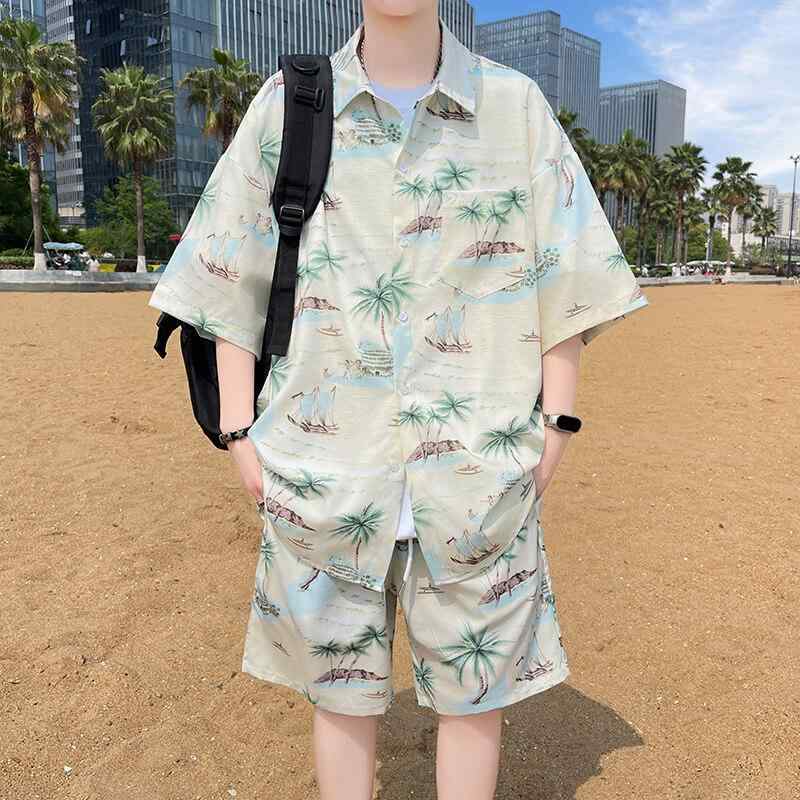 おしゃれ カジュアル 無地 薄手 シャツ メンズ おしゃれ ハワイアン 花柄 シャツ メンズ 半袖 夏 薄手 冷感 ビーチ スーツ ゆったり カジュアル