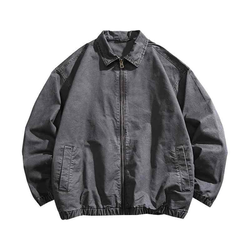 メンズ レトロ ジャケット 春 薄手 カジュアル ゆったり ラペル コットン アウター スタイリッシュ 普段使い 軽量 トレンド