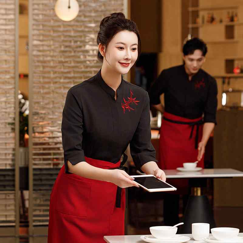 食べ物屋 給仕御召しもの 中華一皿分の料理店 ケータリング 御役目服 御役目着 原材料 制服 半袖