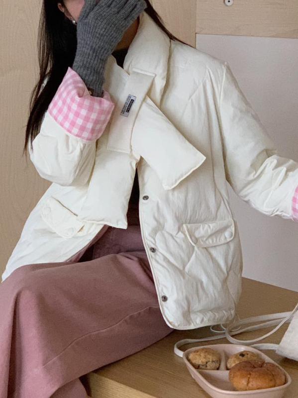 落ち込む上衣 成人女性用 秋冬 遊撃手丈 えり巻き風 照合のしるし柄 うつり変わり袖 保温性 軽さ 小っちゃい相応う 今めかしい 生あたたかい アウター 日常使い走り