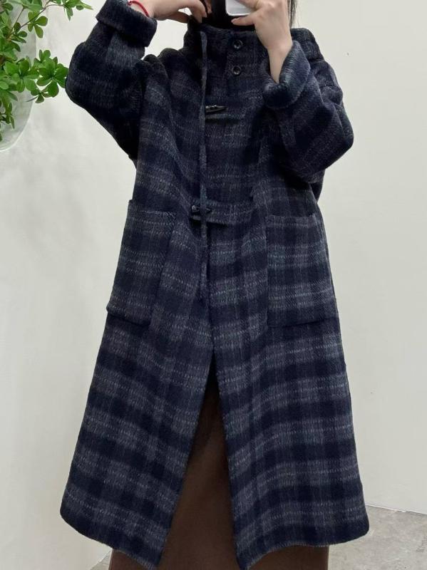 ロング厚地の外套 秋冬 毛糸 ダブル人間の顔 ボンネット付き添い人 牛角名取り草 広々とした影ぼうし 御前上等感 朦々たる 優しいこと 格好のいい アウター 防寒 ロング丈 ゆったり影ぼうし