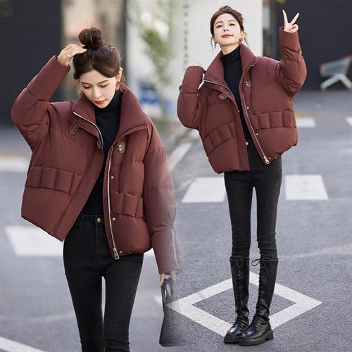 レディース 冬用 ショート丈 厚手 ダウンジャケット 保温 シルエット 暖か アウター コート ファッション 日常使い 軽量 高級感 スタイリッシュx2