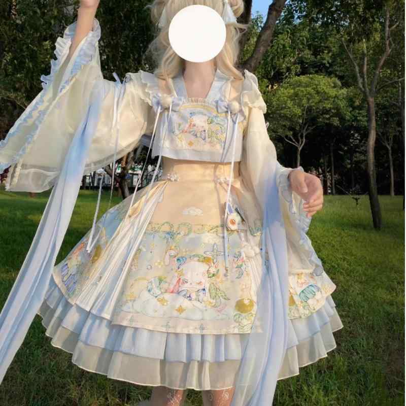 かわいい 姫様 変装 仮装 ロリータ服 ふんわり ワンピース ロリータ ドレス コスプレ チャイナ風 ロリータ プリンセス ドレス JSK サスペンダー 誕生日 女の子 大人 夏