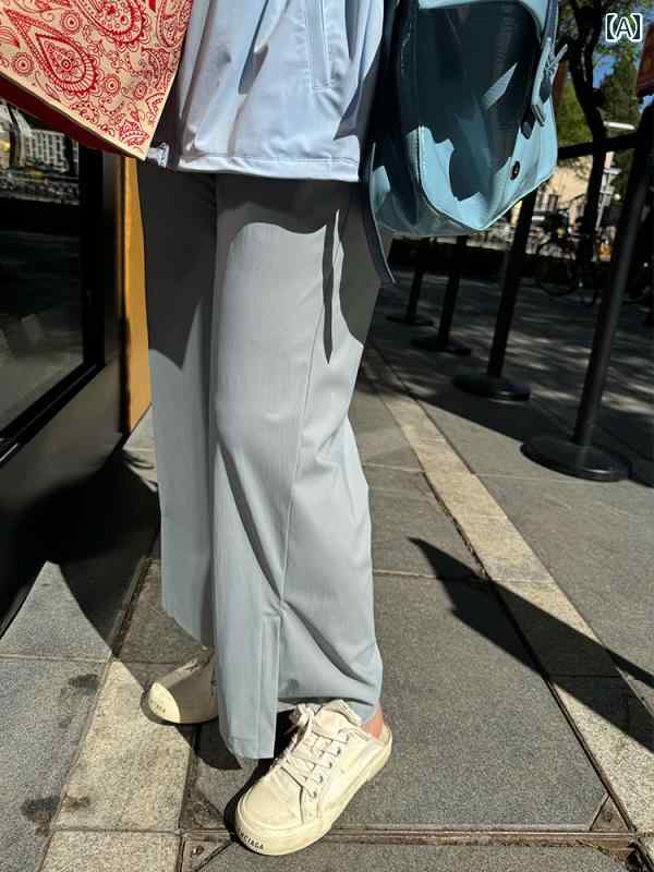 【夏】 涼しいパンツ レディース 薄手 ワイドパンツ 接触冷感 ウエストゴム 涼感 体型カバー 楽ちん ゆったり 大きいサイズ 韓国ファッション きれいめ カジュアル 夏服｜バランスケア　店
