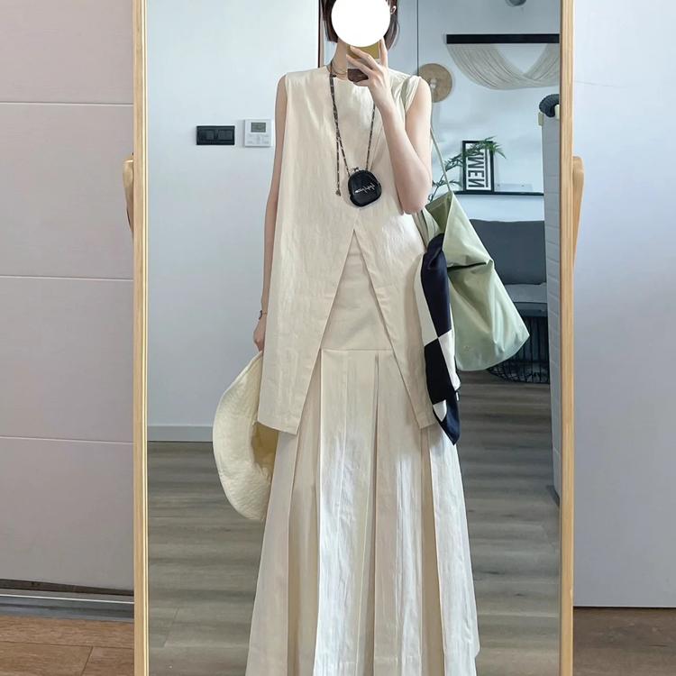 さらっと冷やりとした ロング衣装 体型覆いかぶせる 生やさしい 成年者好いたらしいめ 夏コーデ