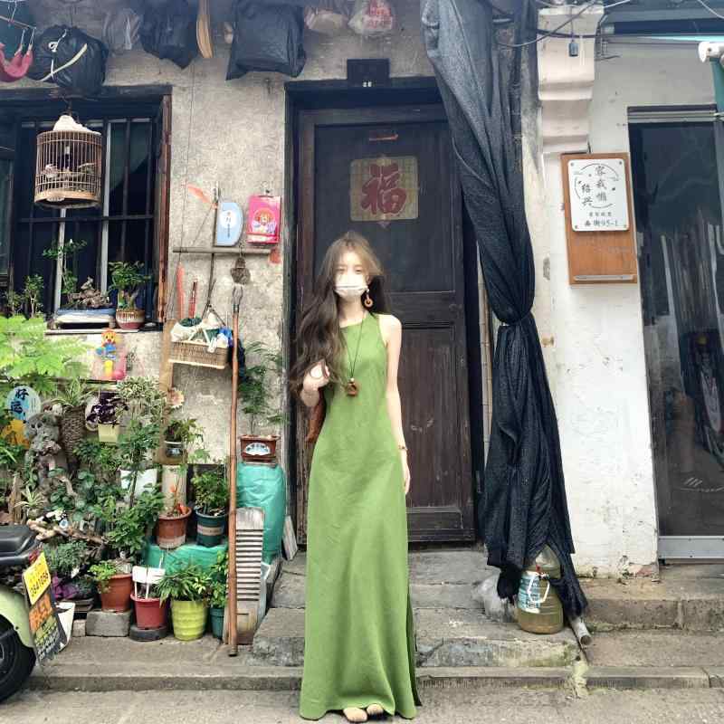 体型取りまかなう 衣裳 ロング丈 マキシ衣裳 夏 ゆったり 好いたらしいめ 半袖 成年者愛くるしげ 着痩せ