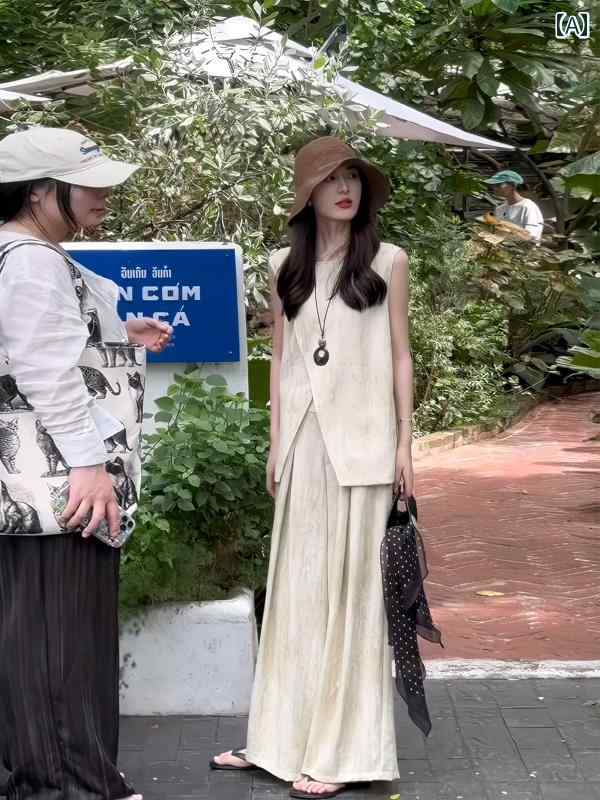 韓国流行り物 セットアップ レディース 春夏 体型押しかぶせる 今めかしい 成年者愛くるしげ ゆったり 2点仕掛ける トップス ボトムス