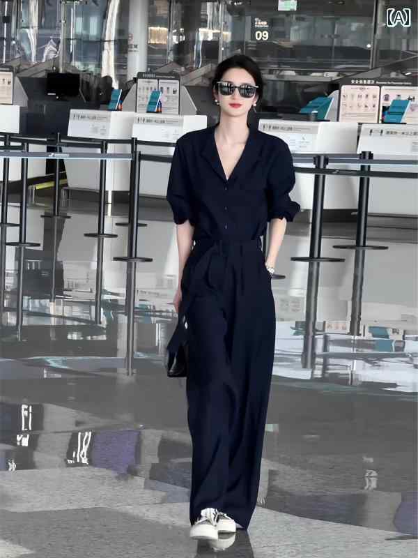 韓国ファッション セットアップ レディース 春夏 体型カバー おしゃれ 大人かわいい ゆったり 2点セット トップス ボトムス