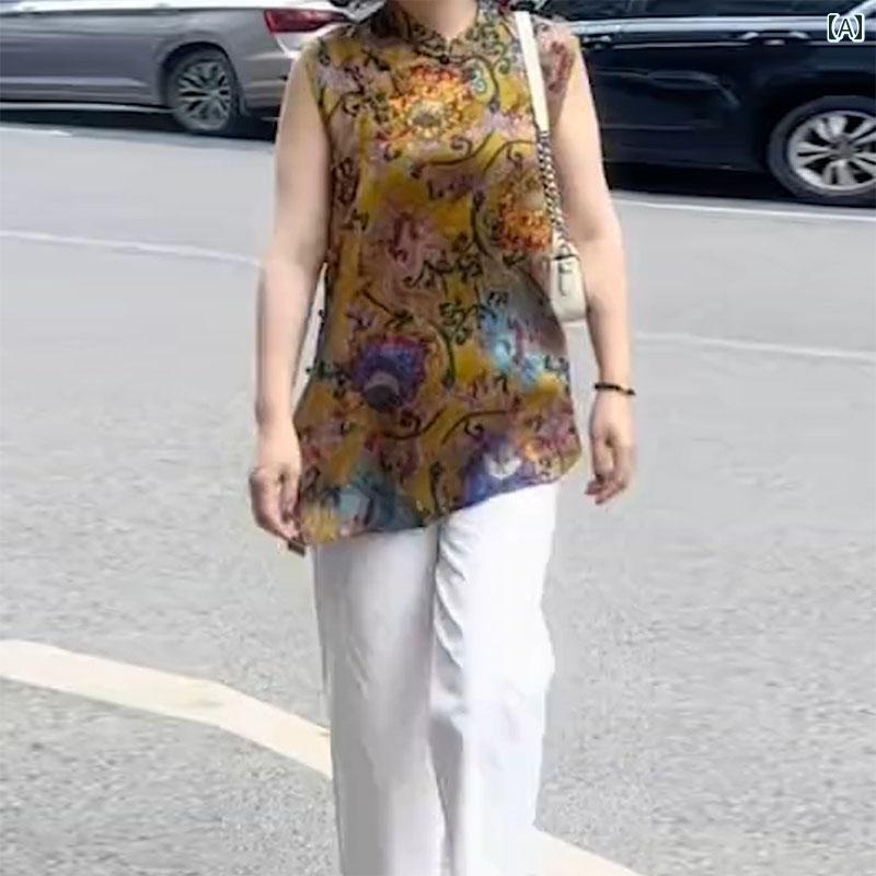 ヴィンテージ 花柄 衣装 ロング丈 成年者可愛らしい 御花刷り上げる レトロ 春夏 ゆったり 体型覆いかぶせる