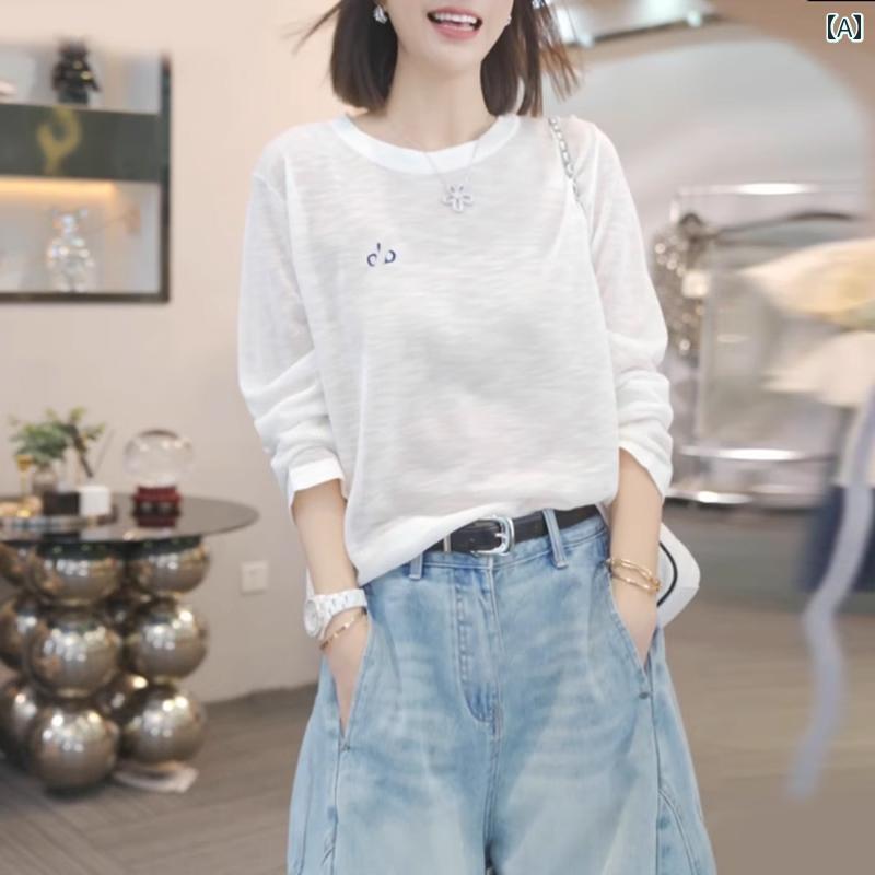 接触冷感 トップス レディース 半袖 夏用 ひんやり 涼しい 大きいサイズ 体型カバー ゆったり Tシャツ風 カットソー 大人かわいい 30代 40代