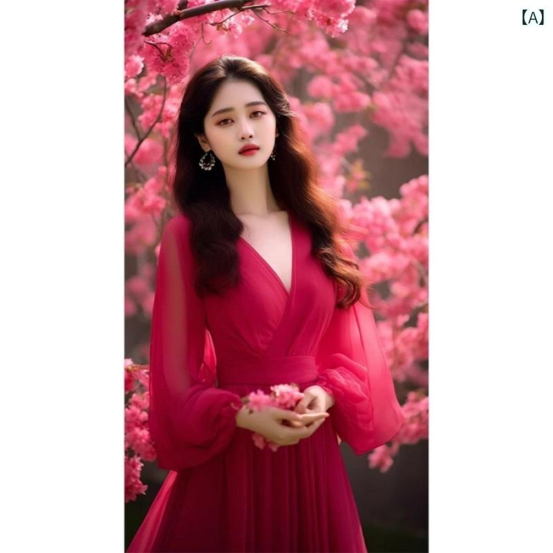 シフォン スカートきれいめ 春の 夏の 新型 フランス 式の ヘボン 風の 絶 美の ファッション 感が とても 綺麗です。x2