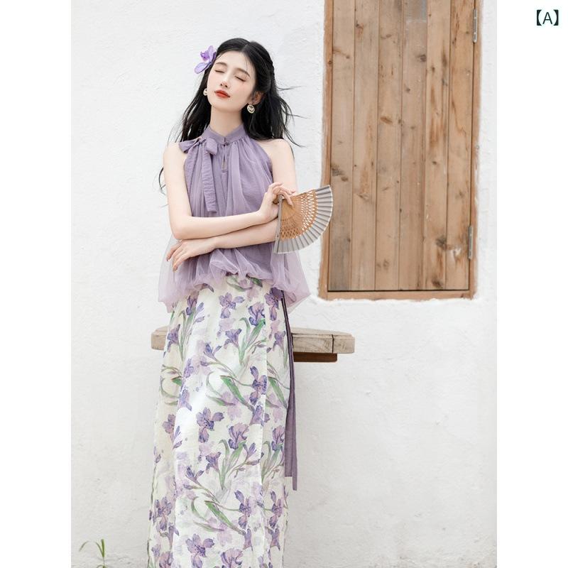 シフォン スカートきれいめ の 綺麗な セットです。 海辺の リゾート ビーチの ワンピースです。