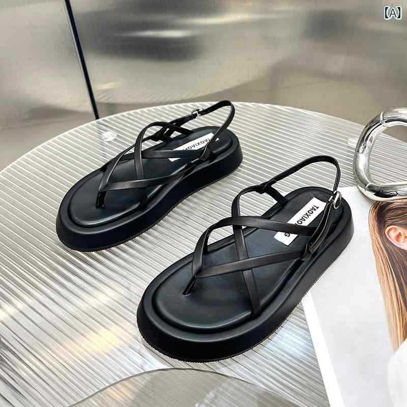 サンダル 厚底 ビーチ レディース レザー シンプル おしゃれ カジュアル ファッション アウター 使いやすい 便利 お出かけ アーティファクト ローマ風 ホワイト