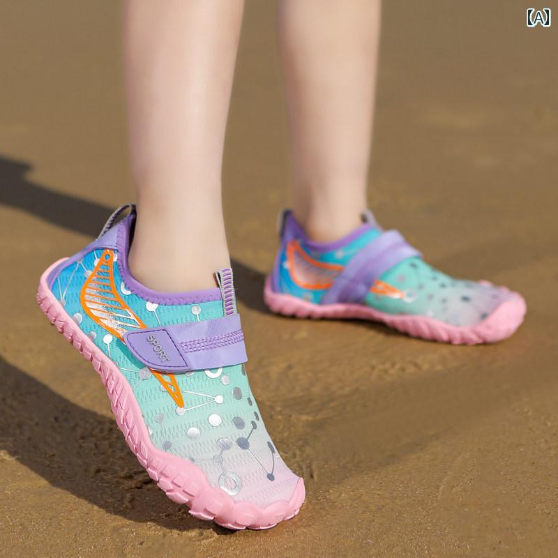 キッズ 子供 靴 子供用 ビーチ シューズ 砂と 海の な サンゴ礁の 靴 速度 干渉 水 トレース 屋外 ロープ スキップ ロッククライミング 滑り止め ソックス