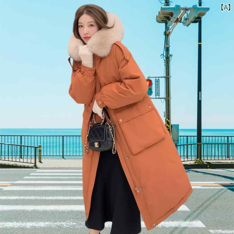 コート レディース ひざ丈 長い 冬 厚手 キルティング コットン シンプル おしゃれ カジュアル ファッション お出かけ アウター 使いやすい 便利 ブラウン カーキ ネイビー