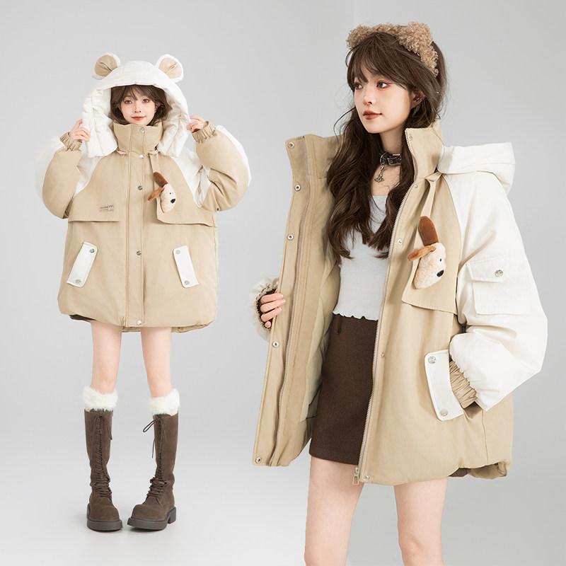 マウンテンパーカー フード付き アウトドア カジュアル おしゃれ 防風 暖かい ジャケット ゆったり 機能性 ウィンドブレーカー レディース カーキ