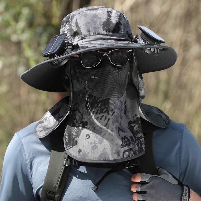 レインハット トレッキング 山歩き 山登り アウトドア 鳥打ち帽 日焼押しとどめる 夏 室外 やり方用 成年者用 ソーラー 気違い 日よけ 太陽光線発生 冷やりとした 風送る