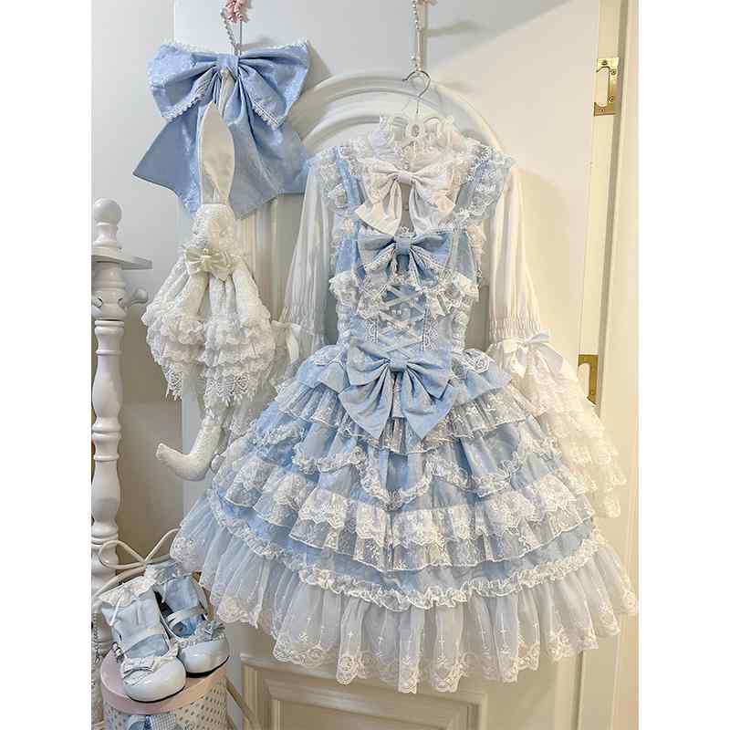 かわいい 姫様 変装 仮装 ロリータ服 ふんわり ワンピース ロリータ　ドレス　コスプレ 甘くて かわいい ロリータ ウェディング バースデー 大人 ドレス スリング JSK プリンセス スーツ｜バランスケア　店