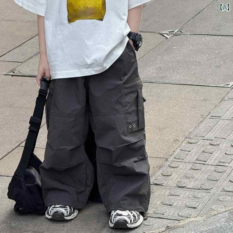 パラシュートオーバーオール ストレート パンツ ズボン アンブレラ メンズ 子供向け 作業着 仕事着 ワークウェア 春 ゆったり シンプル おしゃれ カジュアル ファッション お出かけ アウター 使いやすい 便利
