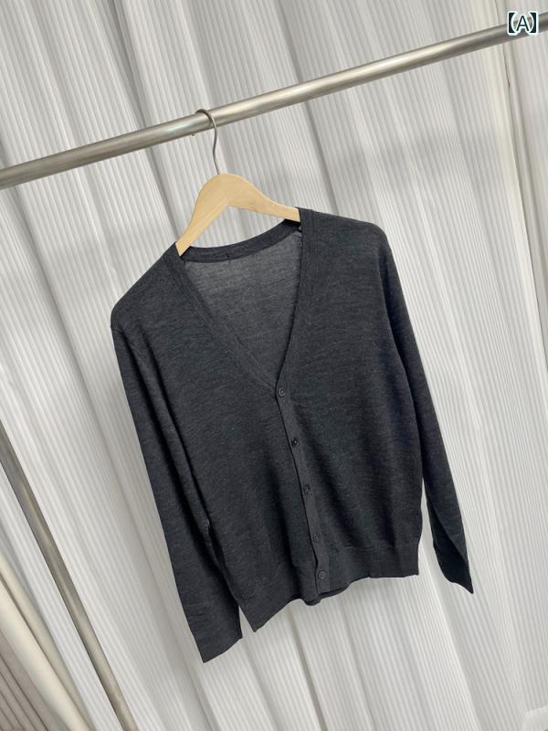 セーター　レディース メンズ ビジネス Vネック セーター トップス ニット秋冬 春 男女兼用 秋冬春 事務服 オフィス カーディガン 毛玉になりにくい ゆったり キャビネット 800な 春夏 メンズ 肌に 優しい ソフト Vネック シングルブレスト ニット セーター ジャケット