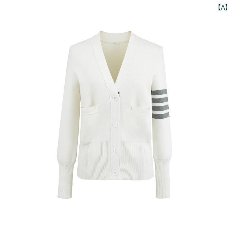 セーター　レディース メンズ ビジネス Vネック セーター トップス ニット秋冬 春 男女兼用 秋冬春 事務服 オフィス カーディガン 毛玉になりにくい ゆったり ORG スリム ホワイト ニット 早春 通勤 Vネック 長袖 カーディガン ショート ジャケット 25